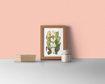 Cadeaux de Noël, Cadeau pour elle, Cadeaux de Noël pour maman, Impression d'art mural Bienvenue printemps MAISON et feuilles de plantes étonnantes Affiche murale TYQ162WA4 - A4 Blanc 8,2 x 11,6 (sans cintre) 2