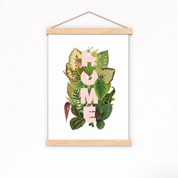 Cadeaux de Noël, Cadeau pour elle, Cadeaux de Noël pour maman, Impression d'art mural Bienvenue printemps MAISON et feuilles de plantes étonnantes Affiche murale TYQ162WA4 - Blanc 8x10 (sans cintre) 3