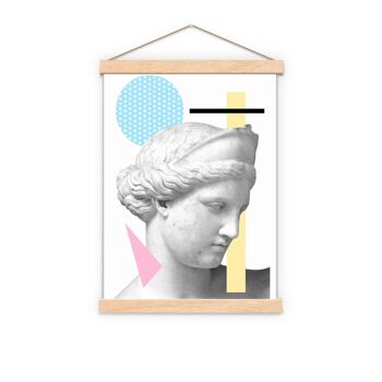 Cadeaux de Noël, Statue de tête grecque d'impression d'art de mur. Art classique, art grec moderne, décor mural géométrique imprimé A4 révisé SKA227WA4 - blanc 8 x 10 2