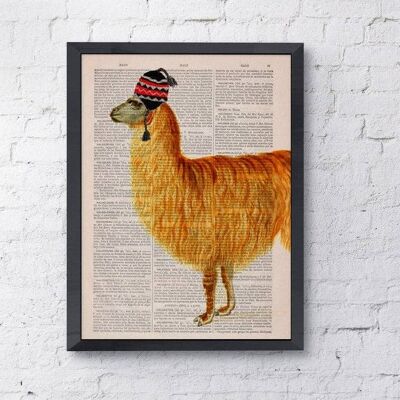 Christmas Svg, Unique gift, home gift, best friend gift, Christmas Gifts, for her.no drama Llama Nursery wall art Prints ANI167 - Book Page L 8.1x12