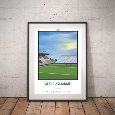 Póster del estadio Armandie