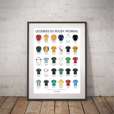 Poster delle leggende del rugby mondiale