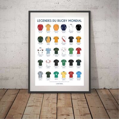 Affiche légendes du rugby mondial