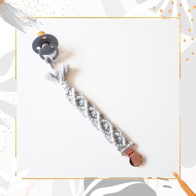 Pacifier clip - Light gray