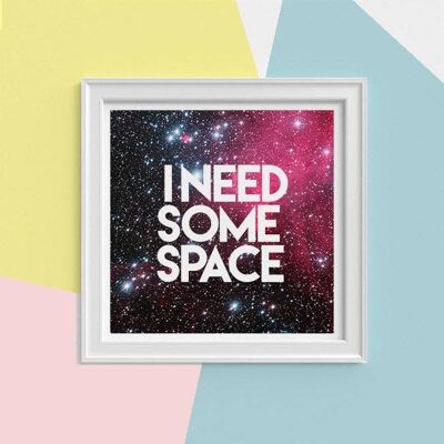 Cadeau de fête des médecins Galaxy art Print, I need some space wall art, Science student gift- Universe and stars art science student gift TYQ161SQ1 - A5 White 5.8x8.2