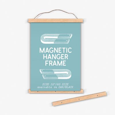Easy Frame - Magnetic Poster Hanger for Framing Art & Pictures - A4 22 cm/8.7 inches