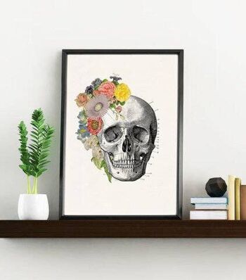 Flowers on Skull - Livre Page L 8.1x12 (Sans Cintre) 2