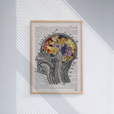 Flowery Brain - Livre Page M 6.4x9.6 (Sans cintre)