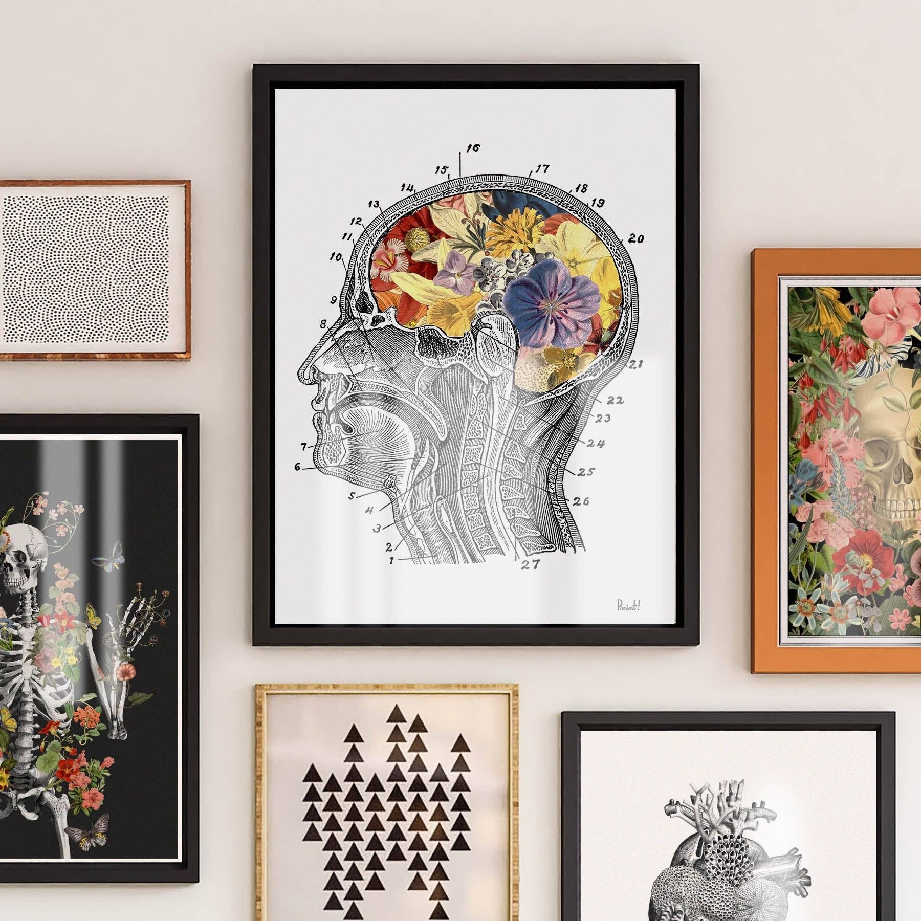 Cervello fiorito - A4 Bianco 8,2x11,6