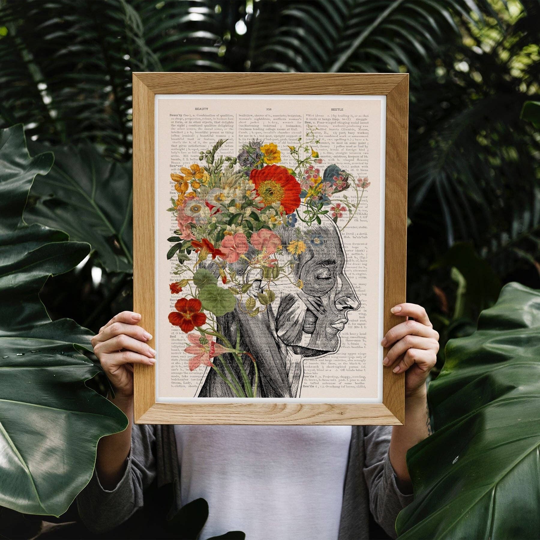 Stampa capelli fioriti - A4 bianco 8,2x11,6