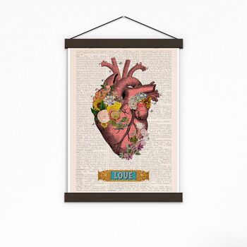 Coeur fleuri LOVE - Affiche A3 11,7x16,5 (sans cintre) 3