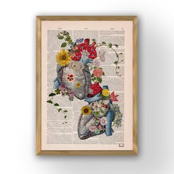 Flowery Hearts in love print - Livre Page M 6.4x9.6 (No Hanger) 3