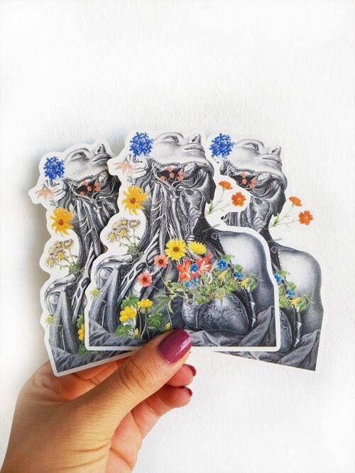 Flowery Neck and Veins Stickers