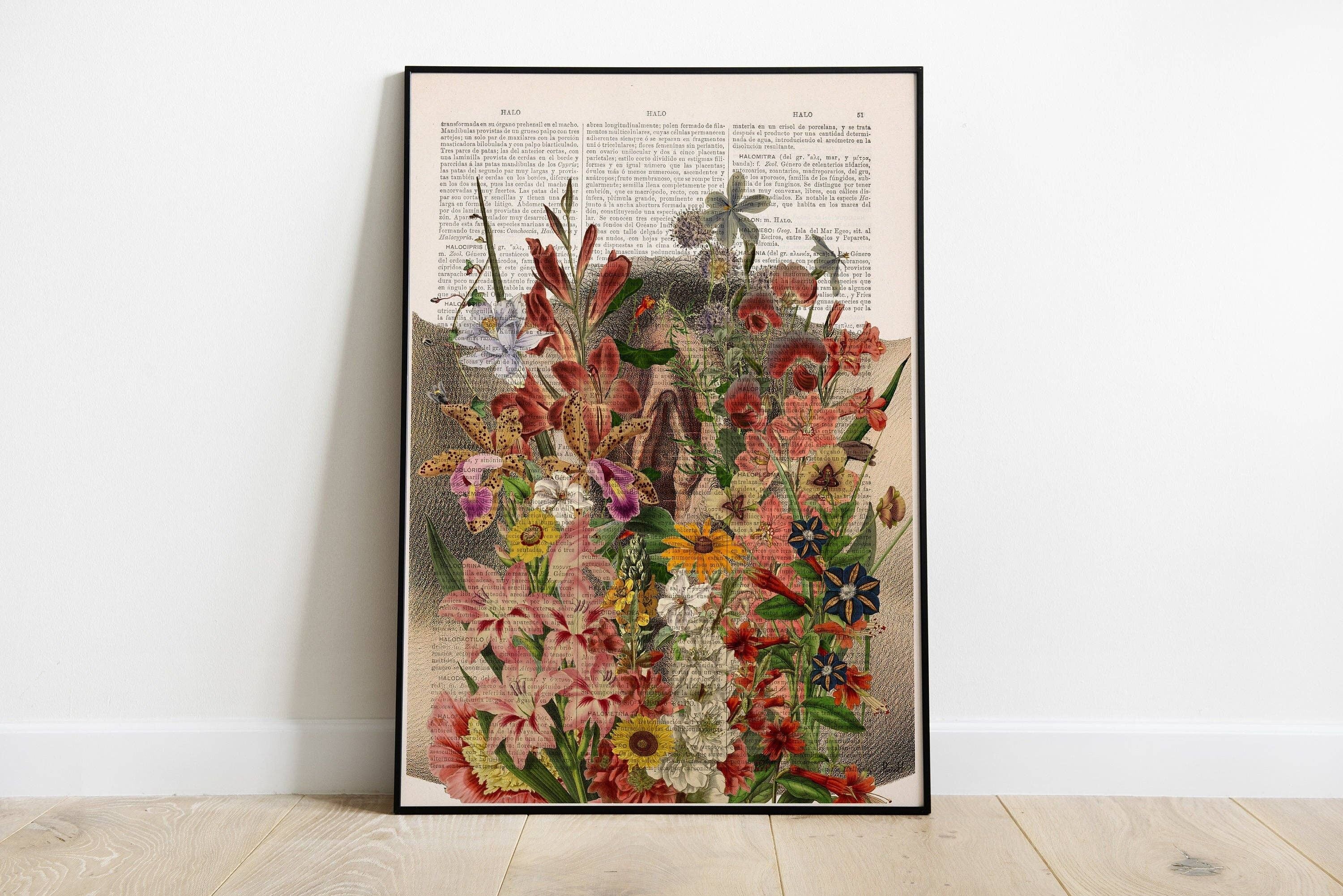 Flowery Vulva femminista Art - Poster A3 11,7 x 16,5 (senza gancio)