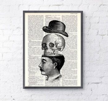 Cadeau pour petit ami - Xmas Svg - You blow my head off collage livre print, wall decor - Skull wall art - SKA013 - A4 White 8.2x11.6 1