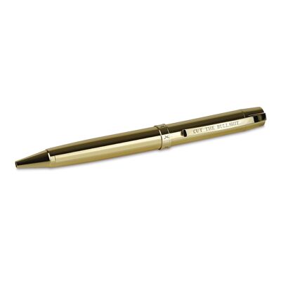 Penna in metallo dorato "SCHNEIDEN SIE DEN BULLSHIT"