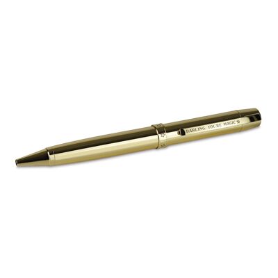 Bolígrafo de metal dorado "DARLING. YOU'RE MAGIC"