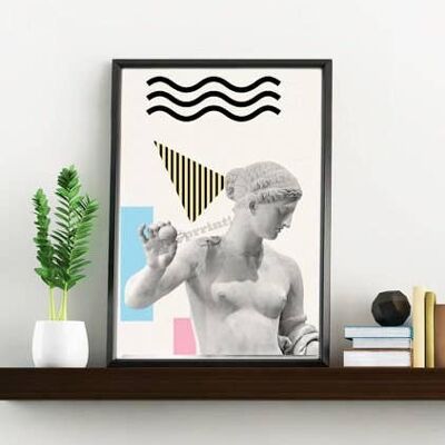 Gift Idea, Gift for her, Xmas Svg, Christmas Gifts, Wall art print Greek torso Statue. Revised Classical Art Print SKA229WA4 - A5 White 5.8x8.2