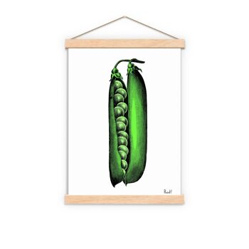 Idée cadeau, idée cadeau unique de Noël, art mural de cuisine Pea Pod, art mural vert, cadeau de pendaison de crémaillère, nouveau cadeau pour la maison, cadeaux pour la maison, impression d'art, BFL091 - A4 blanc 8,2 x 11,6 (sans cintre) 3