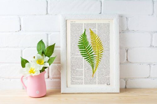 Green fern n02 Art Print - White 8x10