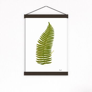 Déco murale fougère verte - A4 Blanc 8,2x11,6 2