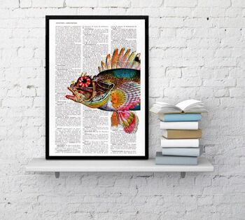 Détail du poisson hawaïen (Pilikoa) - Livre Page S 5x7 1