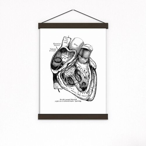 Heart in black - A5 White 5.8x8.2