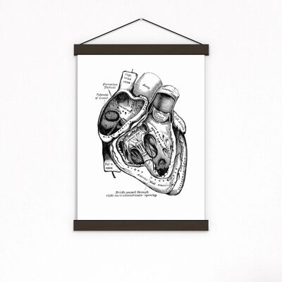 Cuore in nero - A5 Bianco 5,8x8,2