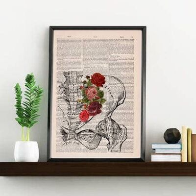 home gift, Christmas Gift, Gift for her, Pelvis Decorative Art, Flowers Nature Inspired Print Wall hanging print, Plevis Art flowers SKA136 - A5 White 5.8x8.2