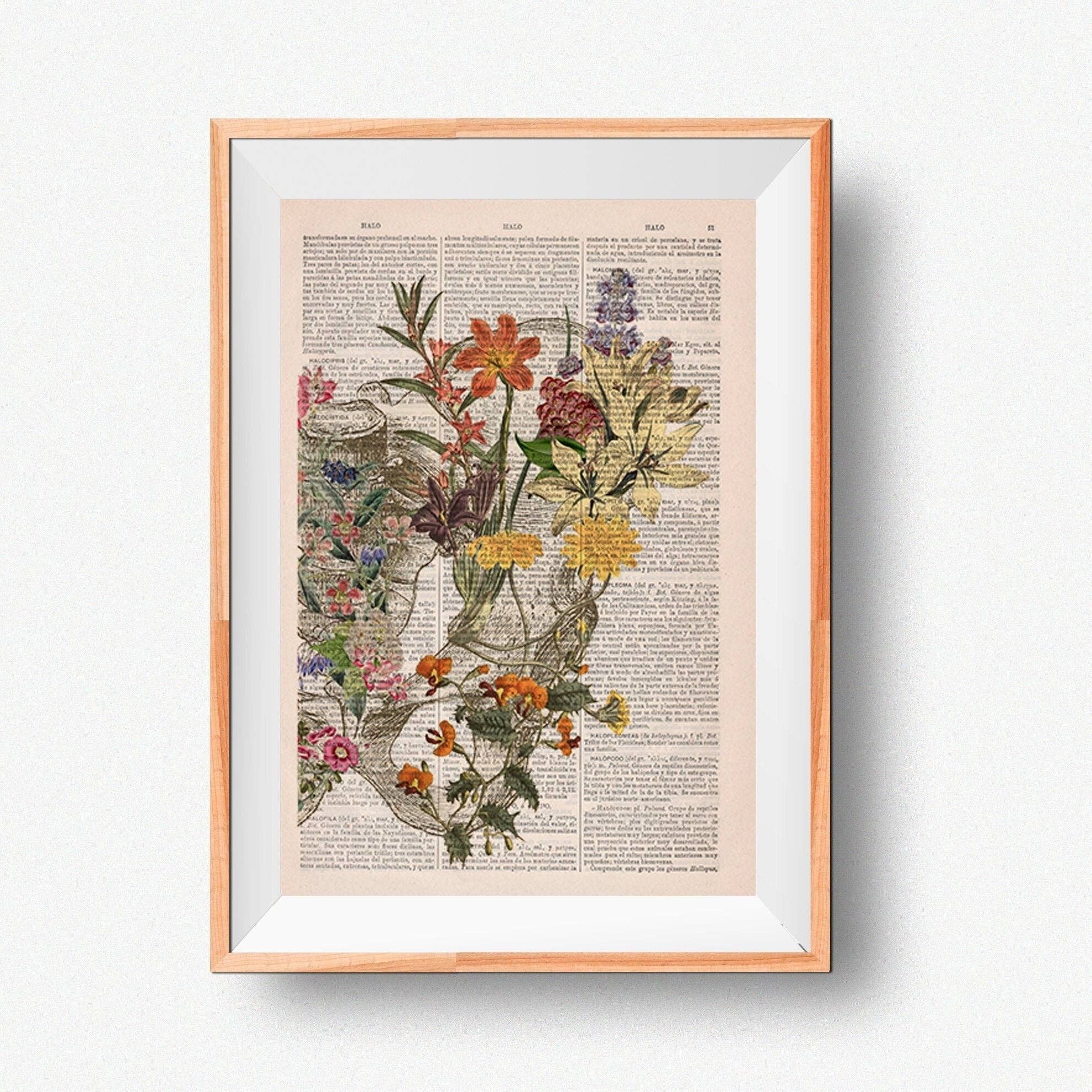 Regalo per la casa, Idea regalo, Regalo di donna Stampa di anatomia del fiore - Poster di anatomia umana - Arte del bacino - Stampa d'arte anatomica - Arte della parete di anatomia - SKA244 - A4 bianco 8,2 x 11,6