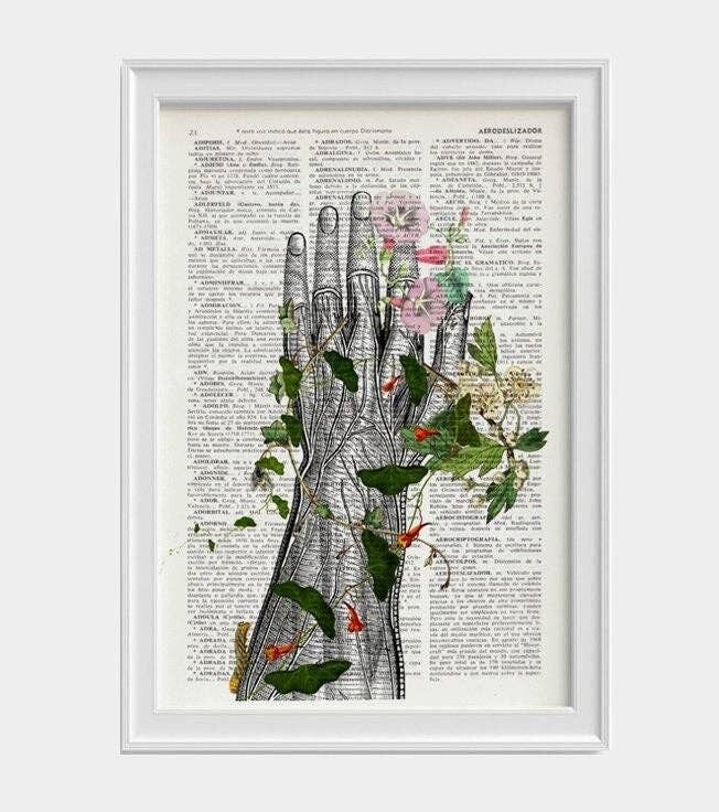 Anatomy Brain Flower Anatomy Print, Human outlets Anatomy art science wall decor,Diction