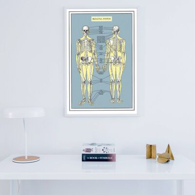 Home Gift, Wall Hanging Art Skeleton System Anatomy Wall Art - Skeleton Bones Wall Art - Anatomical Decor - Anatomy Print - SKA253WA3 (No Hanger)