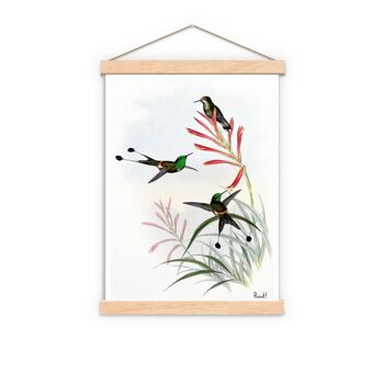 Cadeau pour la maison, Cadeaux de Noël, Colibris sur fleurs, Art mural, Décoration murale, Cadeau de pendaison de crémaillère, Art pour la maison, Art mural nature, Impressions, ANI117 - Page de livre M 6.4x9.6 (No Hanger) 2