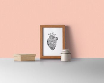 Cadeau maison, idée cadeau, Svg de Noël, coeur plein de mer, art anatomique, art de l'anatomie, décor d'art mural, cadeau d'amoureux de la mer, coeur anatomique, SKA168 - blanc 8 x 10 (sans cintre) 2