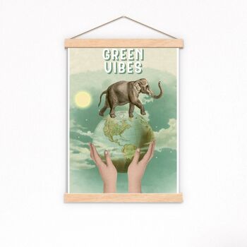 Cadeau maison - Affiche ours polaire - Décor de salle de bain - Décor de chambre de bébé - Cadeau d'art écologique - Sauvez la planète Art - Impression de la terre - ANI099PA3 2