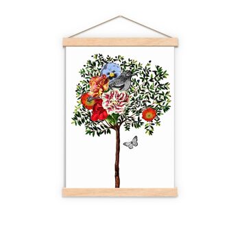 Cadeau de pendaison de crémaillère, cadeau pour elle, Cadeaux pour la maison, Arbre avec art d'oiseau, Cadeau pour la nouvelle maison, Art mural de pépinière, Art mural nature, Estampes d'oiseaux, ANI220 - Musique L 8.2x11.6 (No Hanger) 3