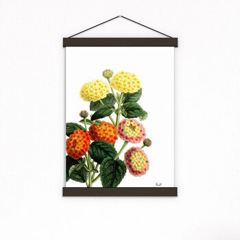 Lantana Bouquet Print - Blanc 8x10 (Pas de Cintre) 2