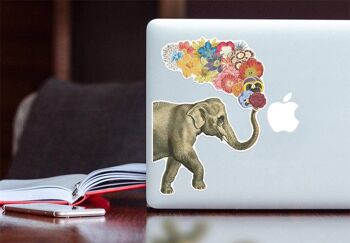 Sticker pour ordinateur portable Fleur d'éléphant 2