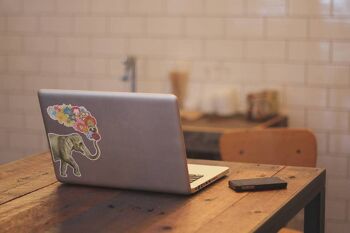 Sticker pour ordinateur portable Fleur d'éléphant 3