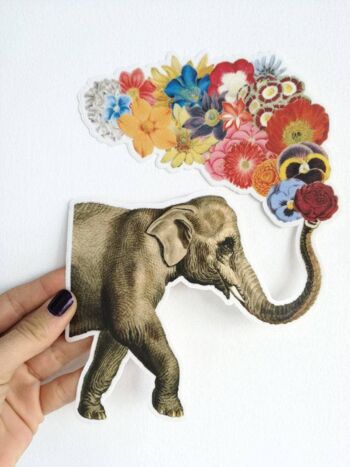 Sticker pour ordinateur portable Fleur d'éléphant 4