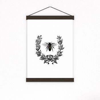 Laurel Wreath Queen Bee Print - A4 Blanc 8.2x11.6 2