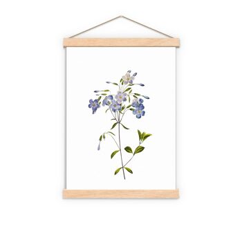 Bouquet de fleurs en lin Imprimé - A4 Blanc 8.2x11.6 (Sans Cintre) 2
