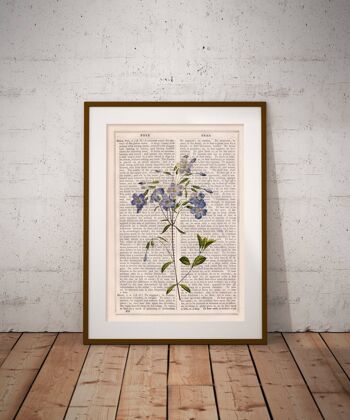 Bouquet de fleurs en lin Print - A4 Blanc 8.2x11.6 4