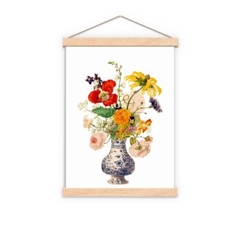 Bouquet floral naturaliste avec des insectes. - Musique L 8.2x11.6 (Sans Cintre) 3