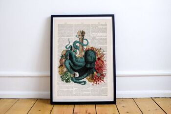 Impression de poumons de poulpe et de fonds marins - Poumons anatomiques - Art de l'anatomie humaine - Impression d'art d'anatomie - Art durable - Affiche d'anatomie - SKA270 - Musique L 8,2 x 11,6 (sans cintre) 3