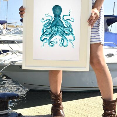 Octopus in turquoise no.09
