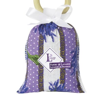 Set of 3 Lavender and Lavandin ring sachets with Lavender fabric