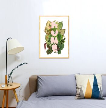 Amoureux des plantes Nature art Print - A5 White 5.8x8.2 (No Hanger) 3