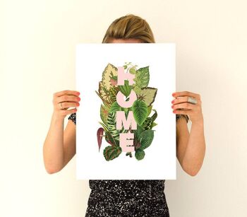 Amoureux des plantes Nature art Print - A5 White 5.8x8.2 (No Hanger) 4