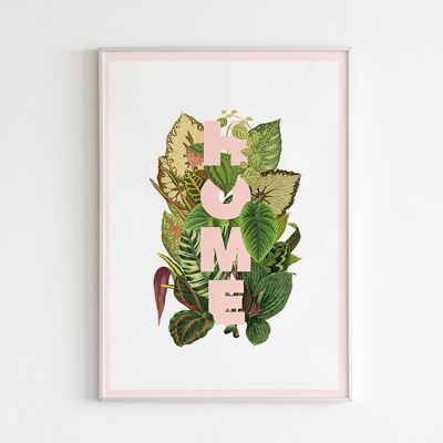 Stampa artistica amante delle piante - bianco 8 x 10 (senza gancio)